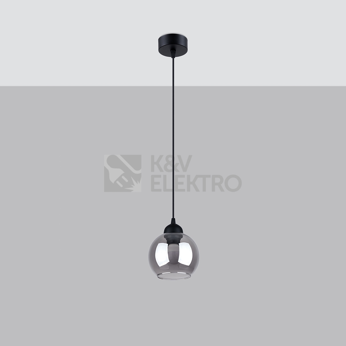 Obrázek produktu Závěsné svítidlo SOLLUX ALINO 1 černé E27 1x60W bez žárovky SL.1141 1