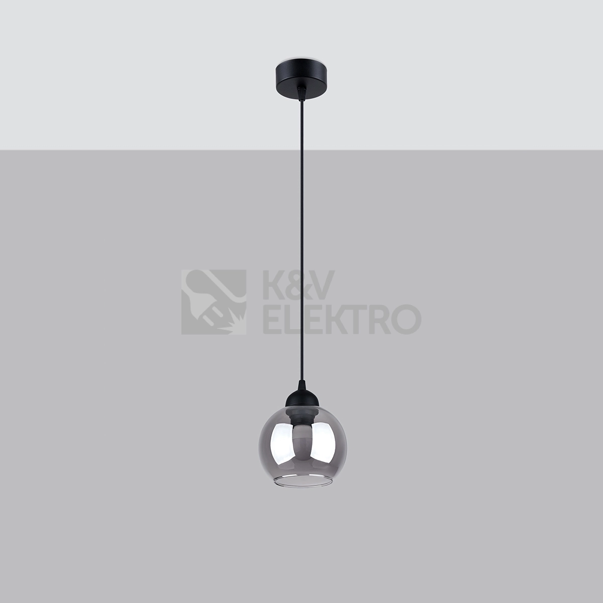 Obrázek produktu Závěsné svítidlo SOLLUX ALINO 1 černé E27 1x60W bez žárovky SL.1141 1