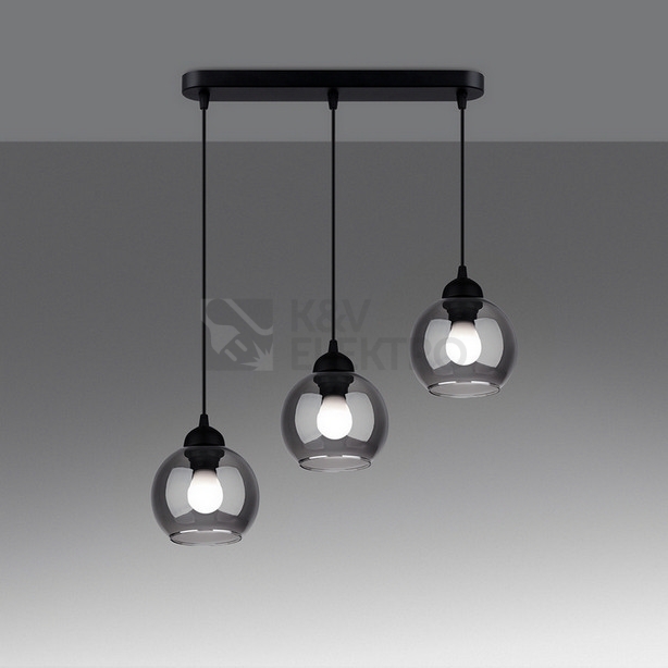 Obrázek produktu Závěsné svítidlo SOLLUX ALINO 3 černé E27 3x60W bez žárovky SL.1142 2