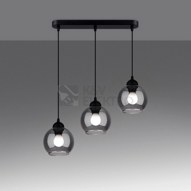 Obrázek produktu Závěsné svítidlo SOLLUX ALINO 3 černé E27 3x60W bez žárovky SL.1142 2