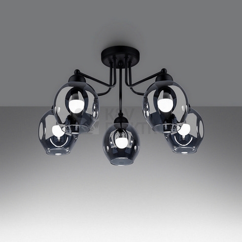 Obrázek produktu Lustr SOLLUX FILLAN 5 černý E27 5x60W bez žárovky SL.1145 2