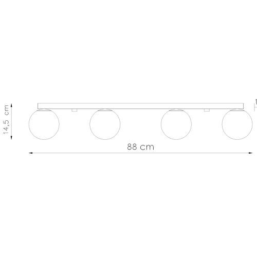 Stropní svítidlo SOLLUX YOLI 4 bílé G9 4x12W bez žárovky SL.1149 (obrázek 3)