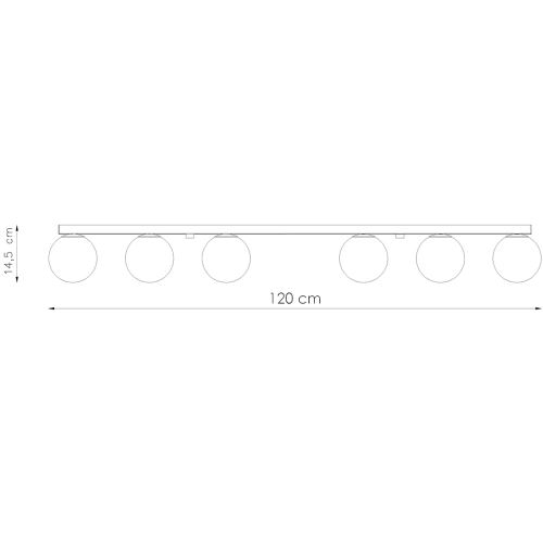 Stropní svítidlo SOLLUX YOLI 6 bílé G9 6x12W bez žárovky SL.1150 (obrázek 7)