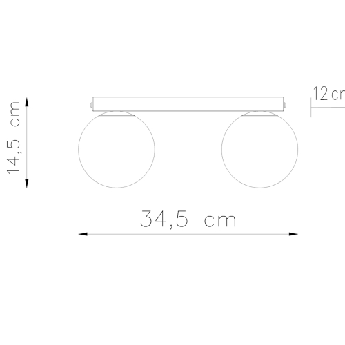 Stropní svítidlo SOLLUX YOLI 2 černé G9 2x12W bez žárovky SL.1152