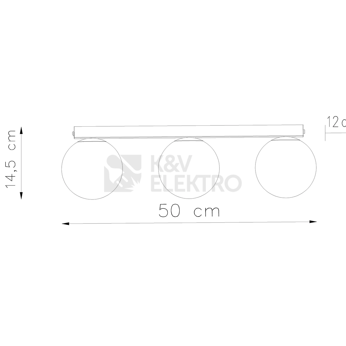 Obrázek produktu Stropní svítidlo SOLLUX YOLI 3 černé G9 3x12W bez žárovky SL.1153 3