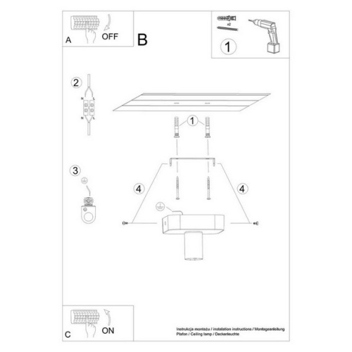Stropní svítidlo SOLLUX TAVO 1 E27 1x15W bez žárovky SL.1156 (obrázek 5)