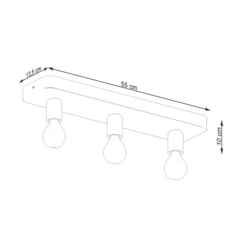Stropní svítidlo SOLLUX TAVO 3 E27 3x15W bez žárovky SL.1158 (obrázek 5)