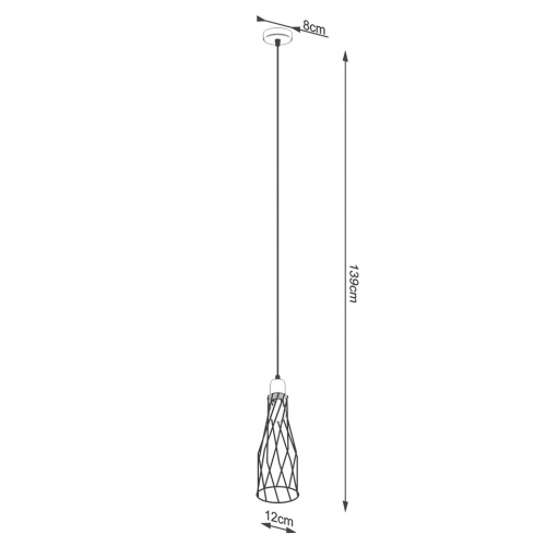 Závěsné svítidlo SOLLUX SUBA 1 černé E27 1x15W bez žárovky SL.1165 (obrázek 9)