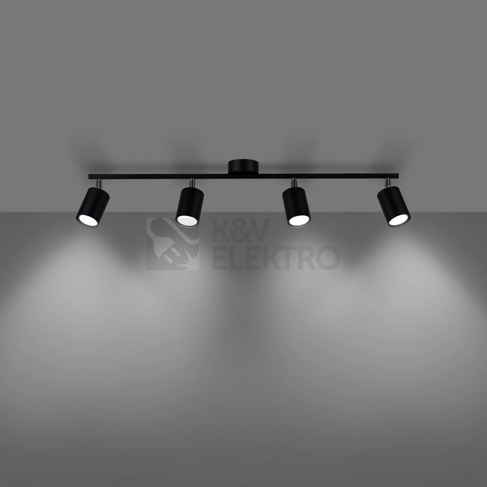 Obrázek produktu Stropní svítidlo SOLLUX LEMMI 4L černé GU10 4x10W bez žárovky SL.1168 2