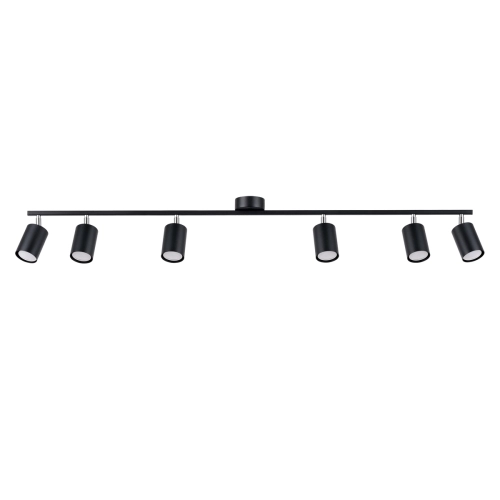 Stropní svítidlo SOLLUX LEMMI 6L černé GU10 6x10W bez žárovky SL.1169