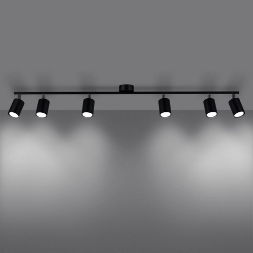 Stropní svítidlo SOLLUX LEMMI 6L černé GU10 6x10W bez žárovky SL.1169 (obrázek 8)