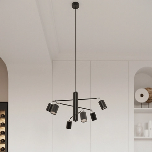 Stropní svítidlo SOLLUX LEMMI 6L černé GU10 6x10W bez žárovky SL.1169 (obrázek 7)
