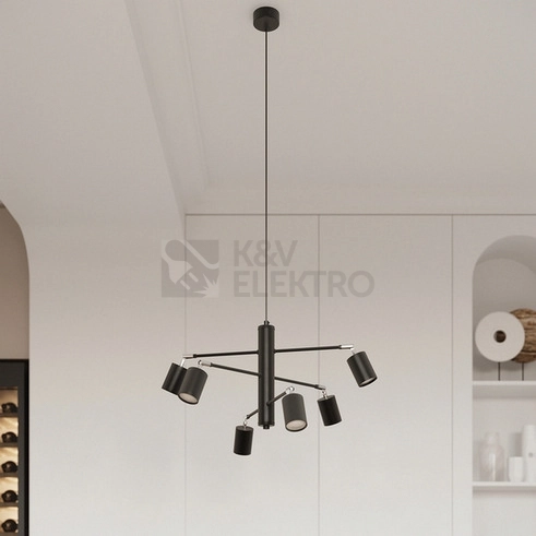 Obrázek produktu Stropní svítidlo SOLLUX LEMMI 6L černé GU10 6x10W bez žárovky SL.1169 7