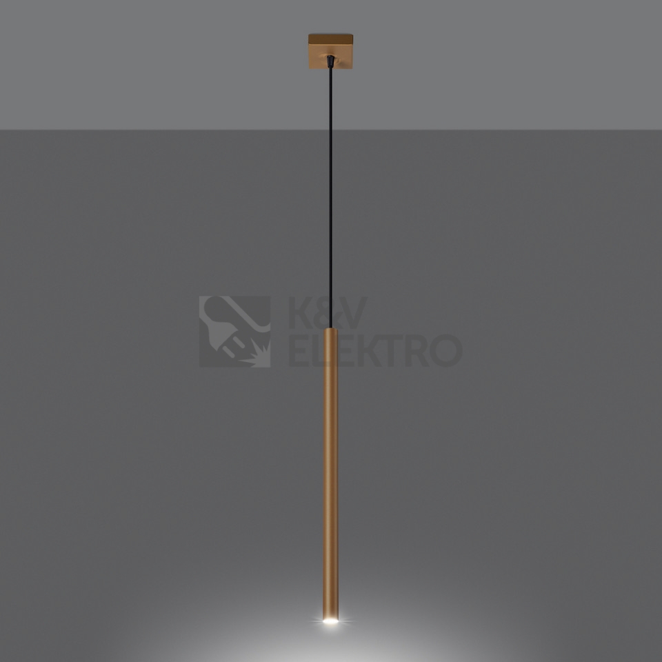 Obrázek produktu Závěsné svítidlo SOLLUX PASTELO 1 zlaté G9 1x8W bez žárovky SL.1170 2
