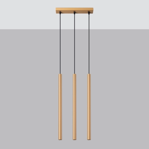 Závěsná lampa SOLLUX PASTELO 3L zlatá G9 3x8W bez žárovky SL.1171 (obrázek 8)