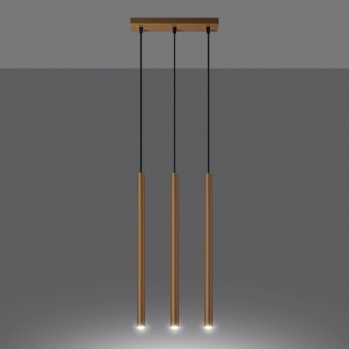 Závěsná lampa SOLLUX PASTELO 3L zlatá G9 3x8W bez žárovky SL.1171 (obrázek 3)