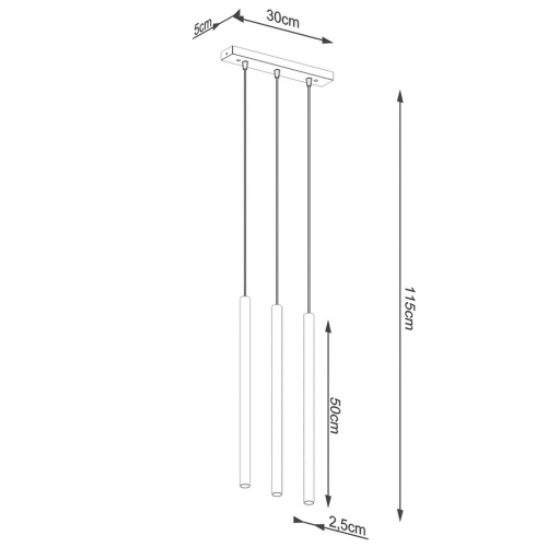 Závěsná lampa SOLLUX PASTELO 3L zlatá G9 3x8W bez žárovky SL.1171 (obrázek 6)