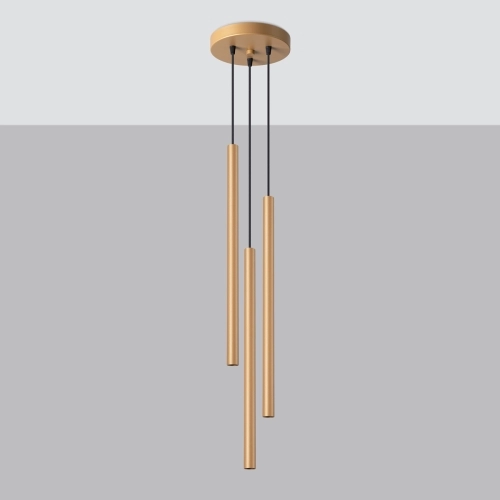 Závěsná lampa SOLLUX PASTELO 3P zlatá G9 3x8W bez žárovky SL.1172 (obrázek 7)