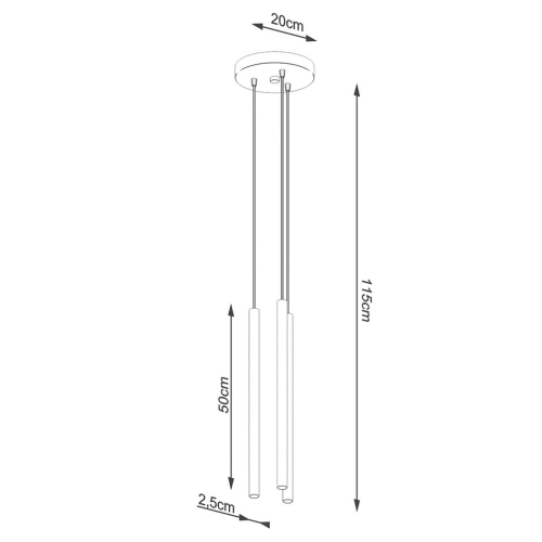 Závěsná lampa SOLLUX PASTELO 3P zlatá G9 3x8W bez žárovky SL.1172 (obrázek 6)