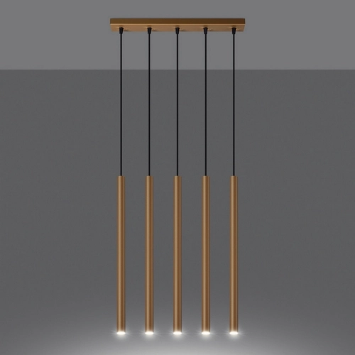 Závěsná lampa SOLLUX PASTELO 5L zlatá G9 5x8W bez žárovky SL.1173 (obrázek 6)