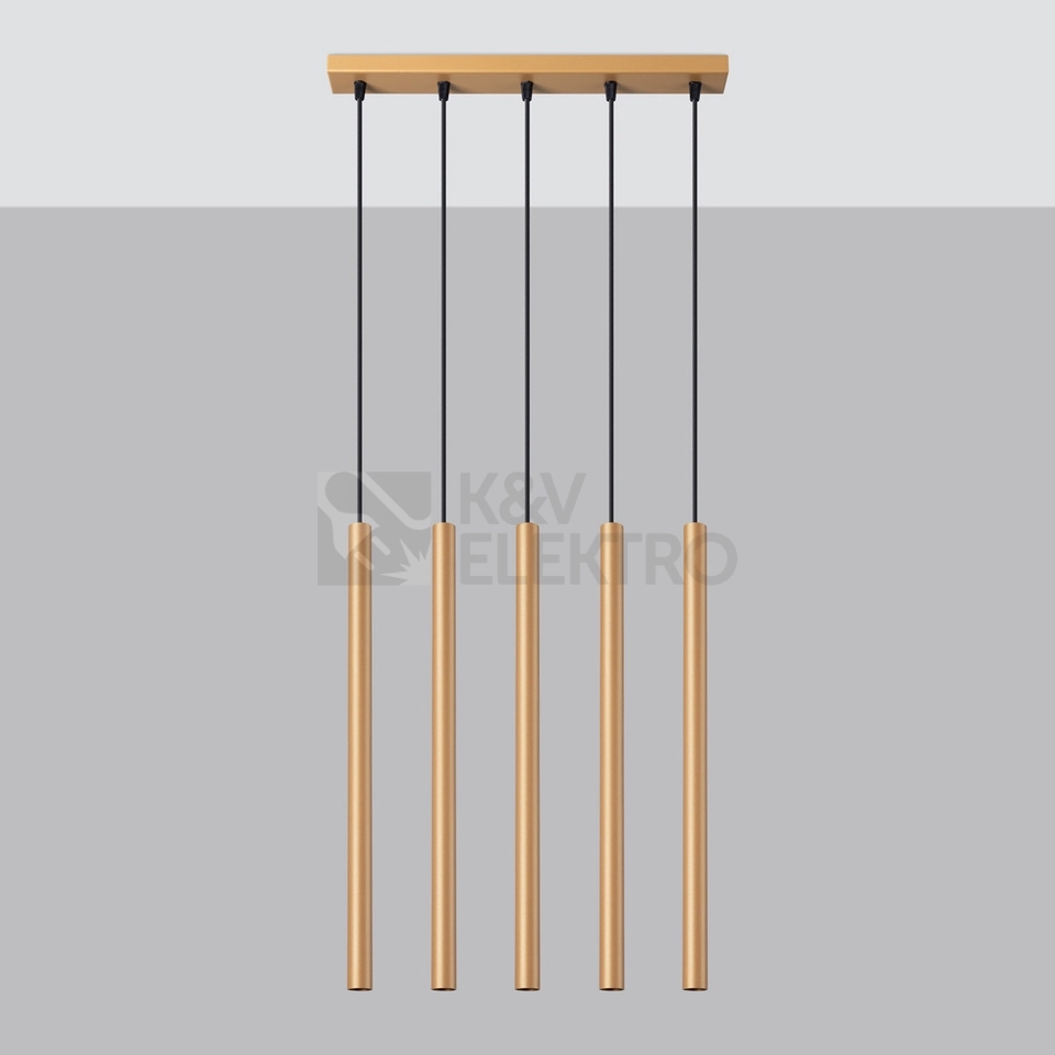 Obrázek produktu Závěsná lampa SOLLUX PASTELO 5L zlatá G9 5x8W bez žárovky SL.1173 1