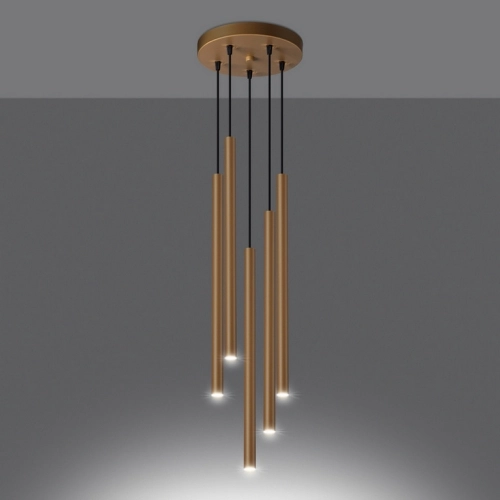Závěsná lampa SOLLUX PASTELO 5P zlatá G9 5x8W bez žárovky SL.1174 (obrázek 3)