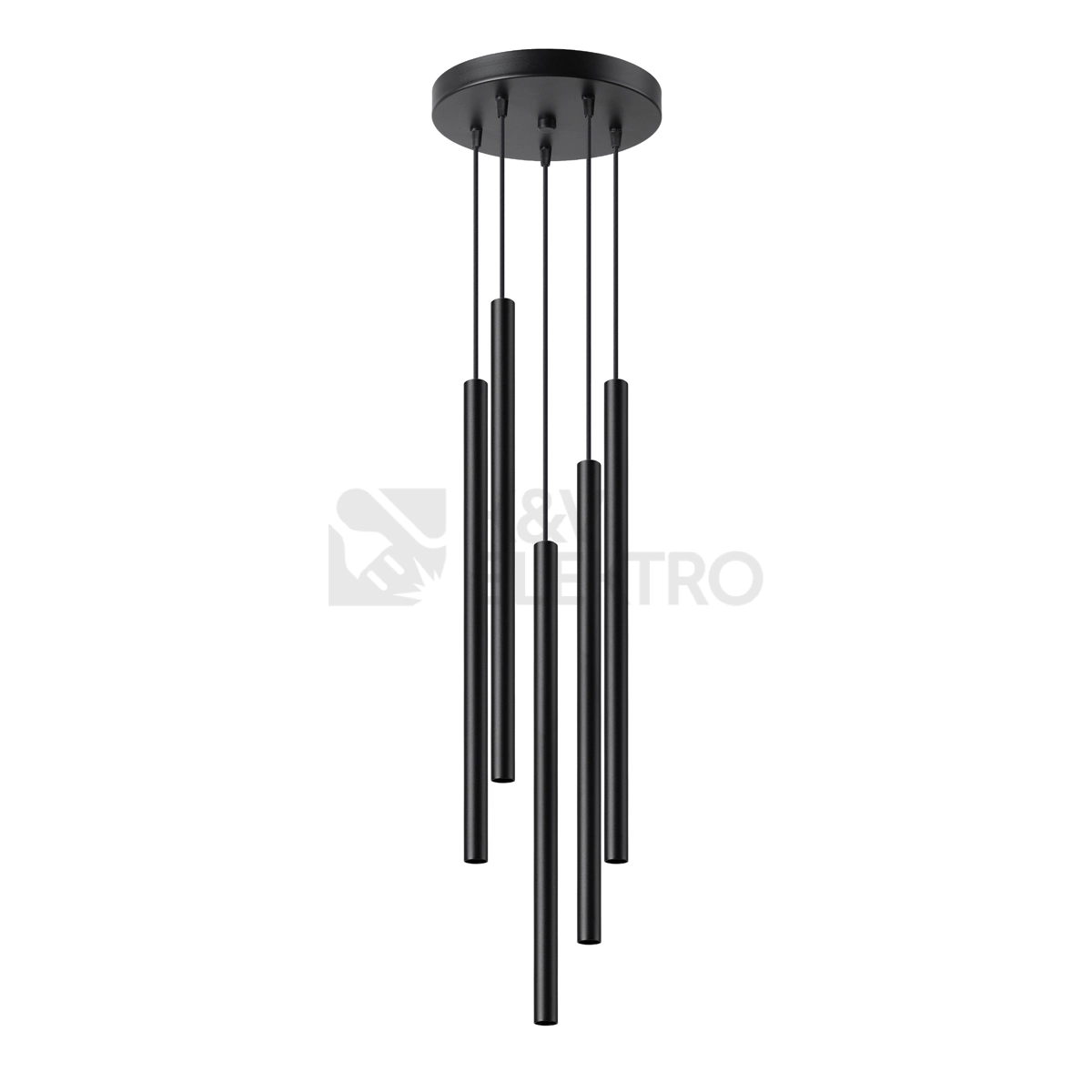 Obrázek produktu Závěsné svítidlo SOLLUX PASTELO 5P černé G9 5x8W bez žárovky SL.1176 0