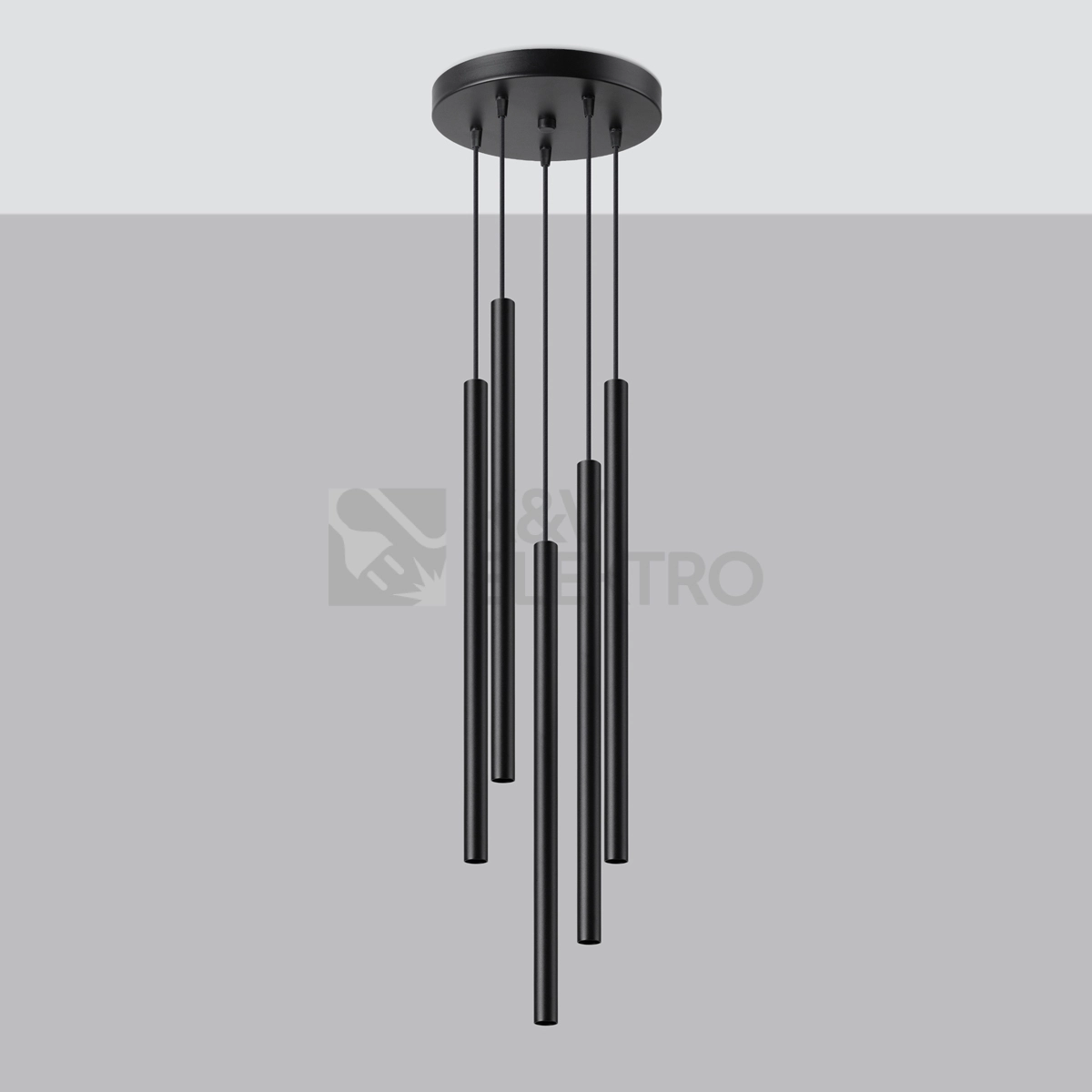 Obrázek produktu Závěsné svítidlo SOLLUX PASTELO 5P černé G9 5x8W bez žárovky SL.1176 1