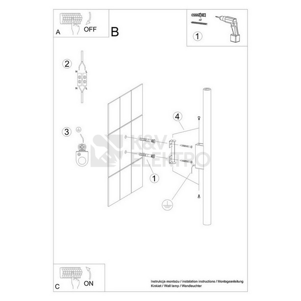 Obrázek produktu Nástěnné svítidlo SOLLUX PASTELO 2 černé G9 2x8W bez žárovky SL.1178 5