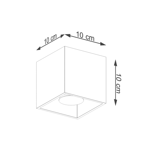 Stropní svítidlo SOLLUX QUAD 1 zlaté GU10 1x10W bez žárovky SL.1182 (obrázek 8)