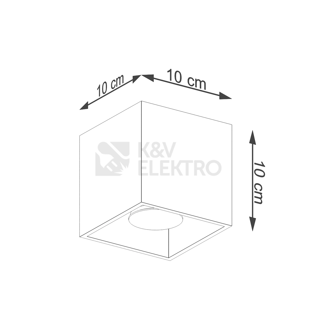 Obrázek produktu Stropní svítidlo SOLLUX QUAD 1 zlaté GU10 1x10W bez žárovky SL.1182 4