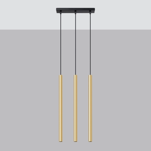 Závěsná lampa SOLLUX PASTELO 3L leštěné zlato G9 3x8W bez žárovky SL.1196 (obrázek 6)
