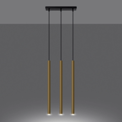 Závěsná lampa SOLLUX PASTELO 3L leštěné zlato G9 3x8W bez žárovky SL.1196 (obrázek 7)