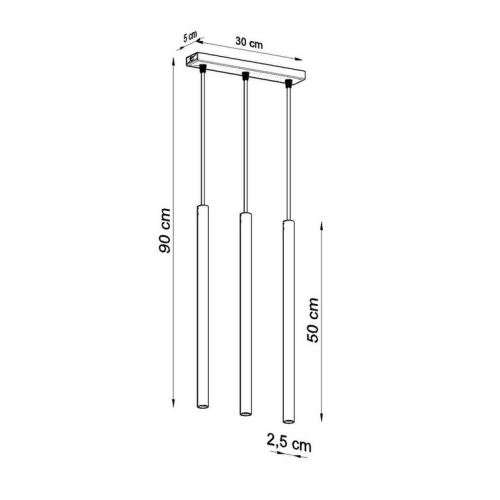 Závěsná lampa SOLLUX PASTELO 3L leštěné zlato G9 3x8W bez žárovky SL.1196 (obrázek 4)