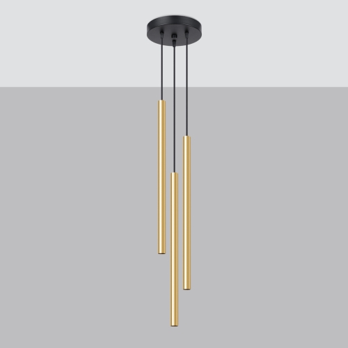 Závěsná lampa SOLLUX PASTELO 3P leštěné zlato G9 3x8W bez žárovky SL.1197