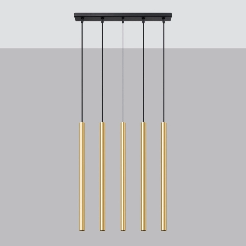 Závěsná lampa SOLLUX PASTELO 5L leštěné zlato G9 5x8W bez žárovky SL.1198