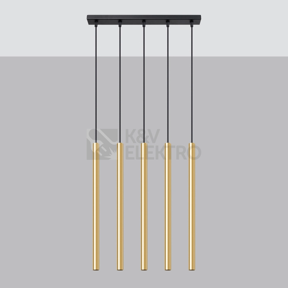 Obrázek produktu Závěsná lampa SOLLUX PASTELO 5L leštěné zlato G9 5x8W bez žárovky SL.1198 1