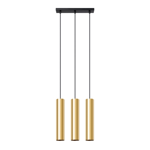 Závěsná lampa SOLLUX LAGOS 3 leštěné zlato GU10 3x10W bez žárovky SL.1201