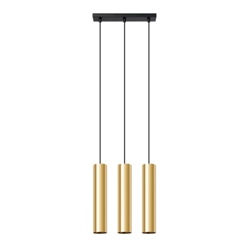Závěsná lampa SOLLUX LAGOS 3 leštěné zlato GU10 3x10W bez žárovky SL.1201