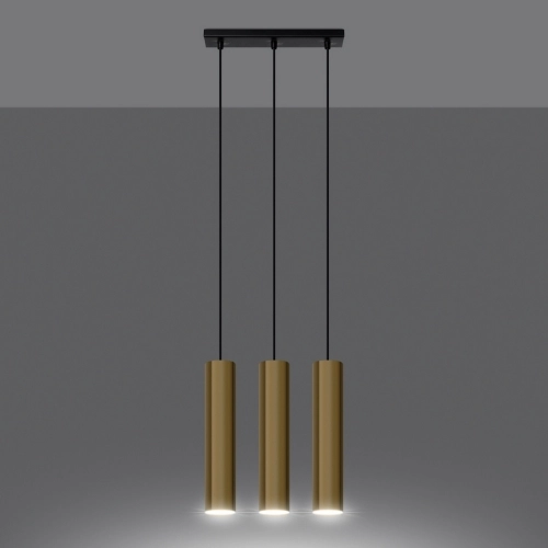Závěsná lampa SOLLUX LAGOS 3 leštěné zlato GU10 3x10W bez žárovky SL.1201 (obrázek 6)