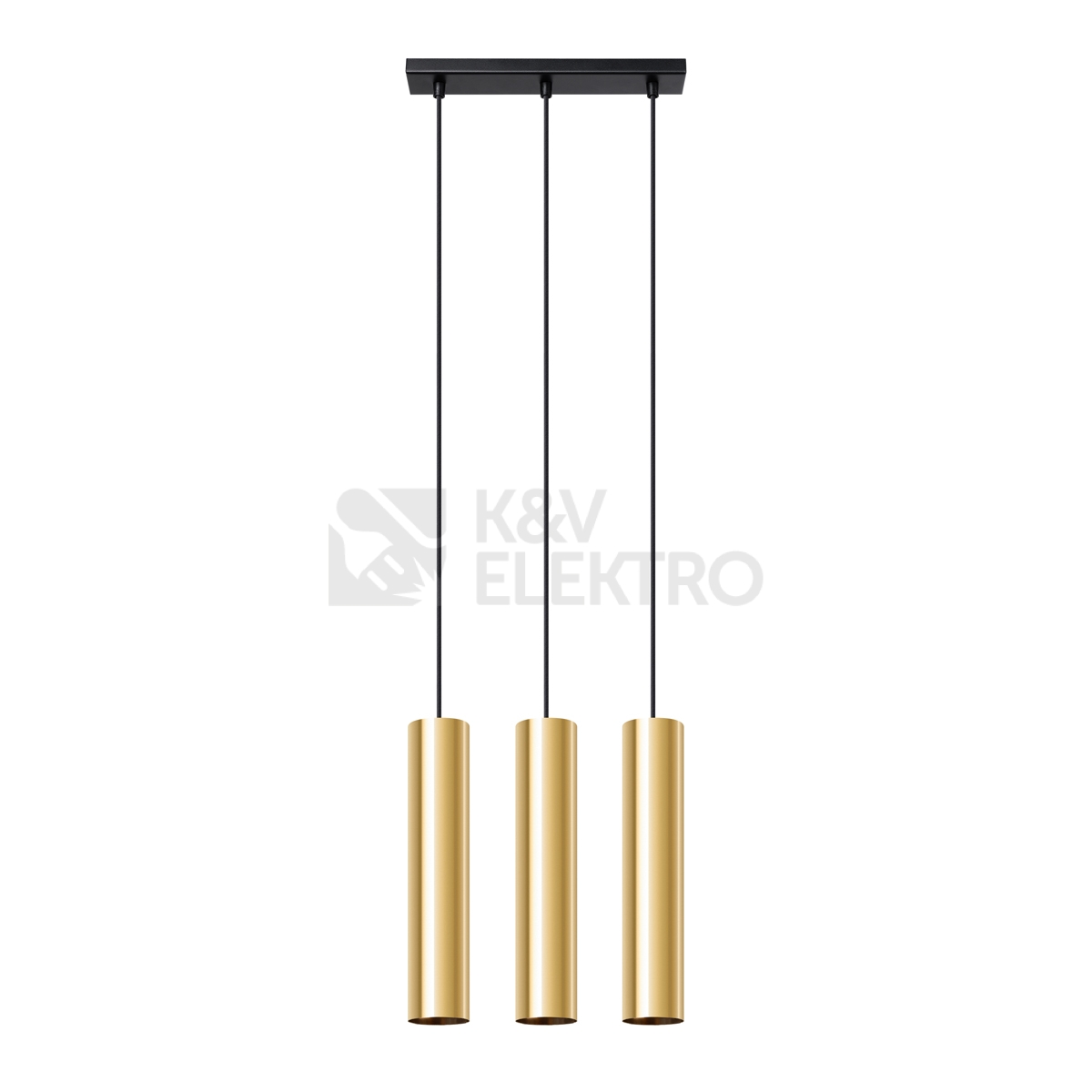 Obrázek produktu Závěsná lampa SOLLUX LAGOS 3 leštěné zlato GU10 3x10W bez žárovky SL.1201 0
