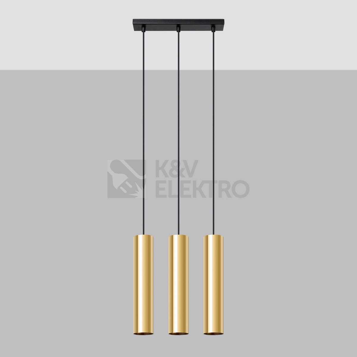 Obrázek produktu Závěsná lampa SOLLUX LAGOS 3 leštěné zlato GU10 3x10W bez žárovky SL.1201 1