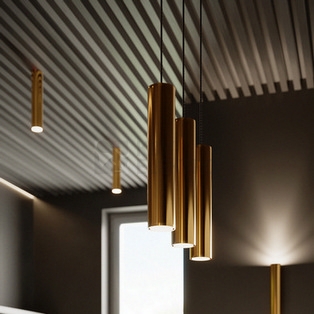 Obrázek produktu Závěsná lampa SOLLUX LAGOS 3 leštěné zlato GU10 3x10W bez žárovky SL.1201 6