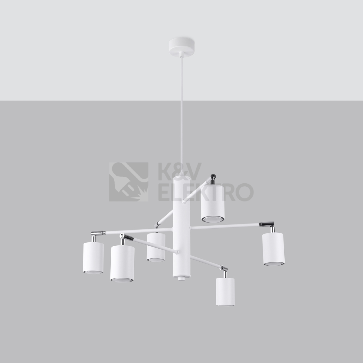 Obrázek produktu Lustr SOLLUX LEMMI 6 bílý GU10 6x10W bez žárovky SL.1206 1