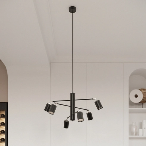 Lustr SOLLUX LEMMI 6 černý GU10 6x10W bez žárovky SL.1207 (obrázek 9)