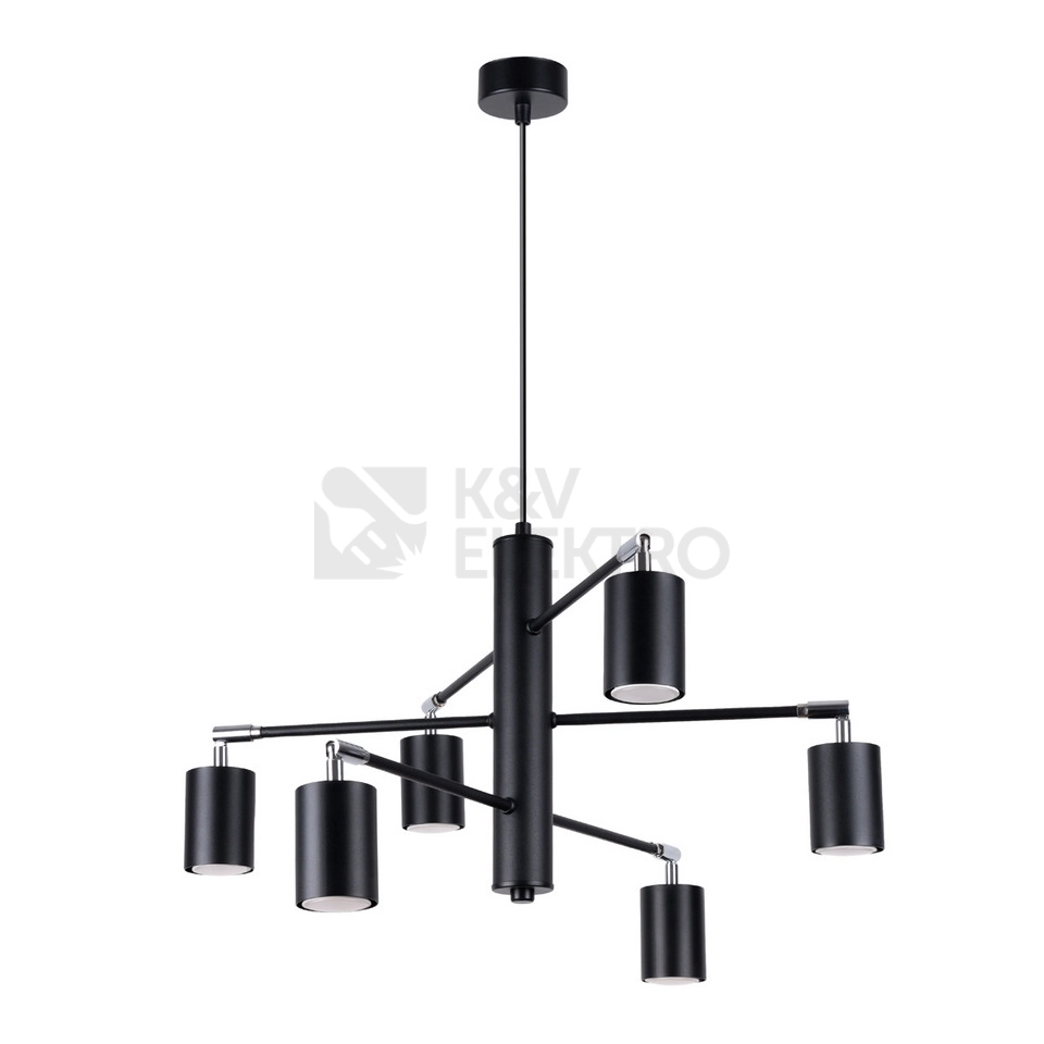 Obrázek produktu Lustr SOLLUX LEMMI 6 černý GU10 6x10W bez žárovky SL.1207 0
