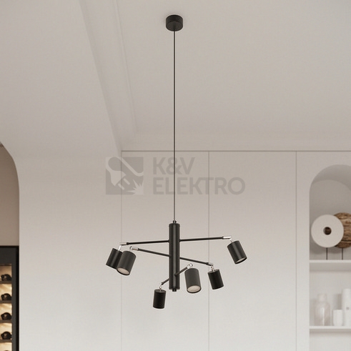 Obrázek produktu Lustr SOLLUX LEMMI 6 černý GU10 6x10W bez žárovky SL.1207 8