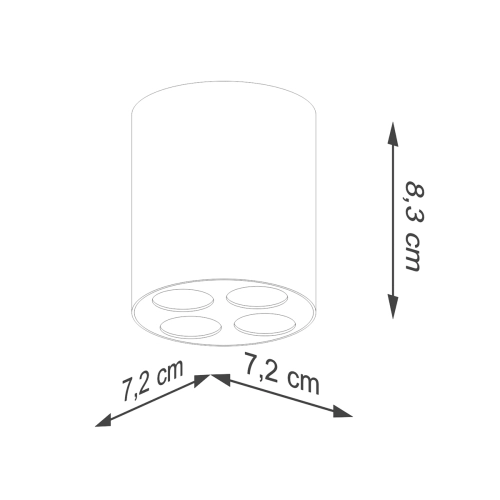 Stropní LED svítidlo SOLLUX ZOE černé 9W SL.1210 (obrázek 5)