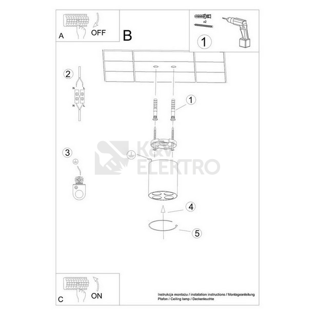 Obrázek produktu Stropní LED svítidlo SOLLUX ZOE černé 9W SL.1210 5