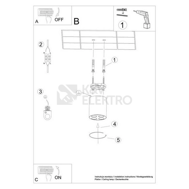 Obrázek produktu Stropní LED svítidlo SOLLUX ZOE černé 9W SL.1210 5